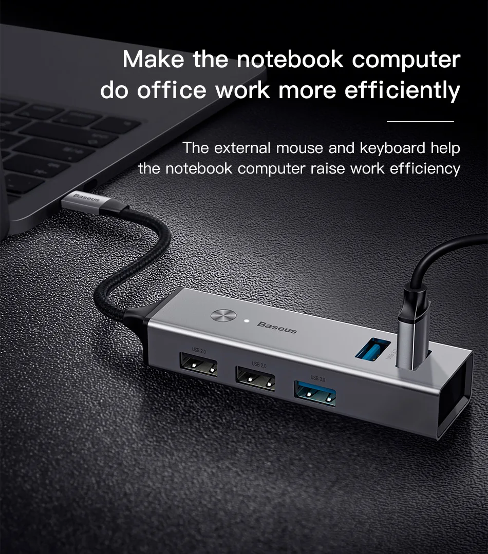 Baseus Мульти USB C концентратор к USB 3,0 USB3. 0 type C концентратор разветвитель для Macbook Pro Air несколько портов USB-C type-C usb-хаб HAB адаптер