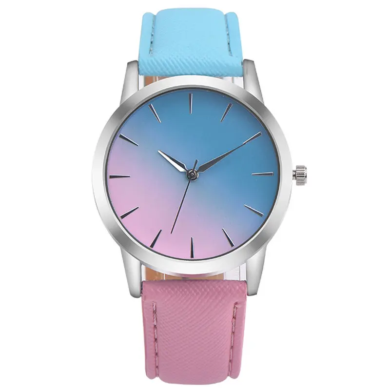 

2018 Ladies Watch Quartz Movement Luxury Stylish Leather Belt Glass Super-Good Women High-Grade Two Colors 100pcs/lot