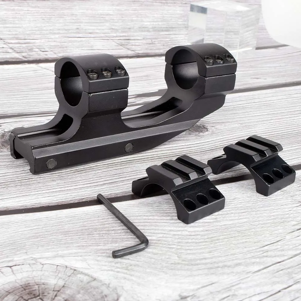 1 inch Tactical Cantilever Dual Flat Top Rings Rifle Scope Mount