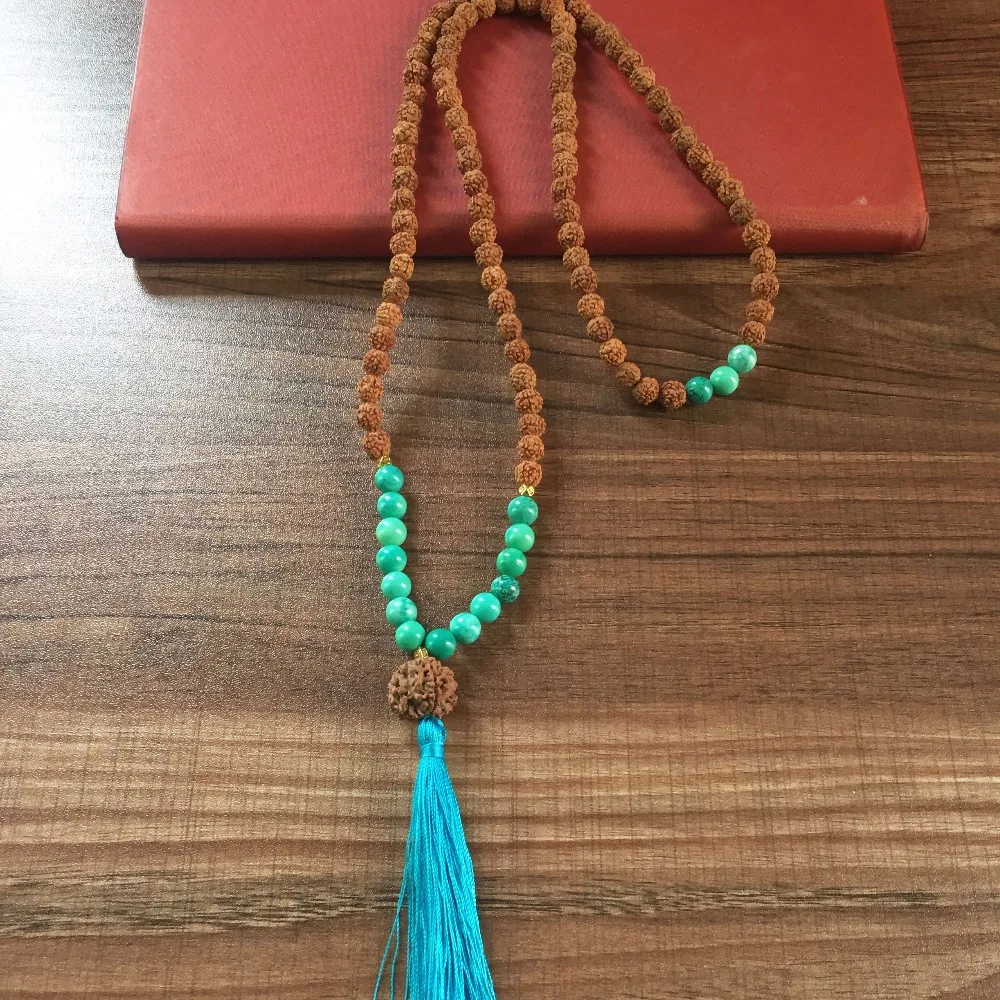 Buy NTurquoise 108 Mala Beads Third Eye Chakra