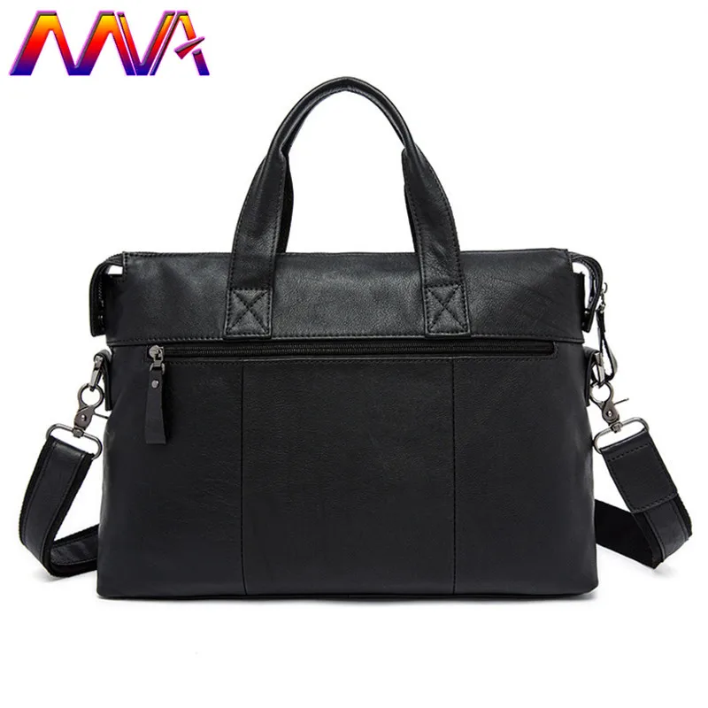 

MVA Cowhide Leather Men Briefcase Quality Genuine Leather Men`s Shoulder Bag Men Casual Handbag Newly Arrival Men`s Briefcase