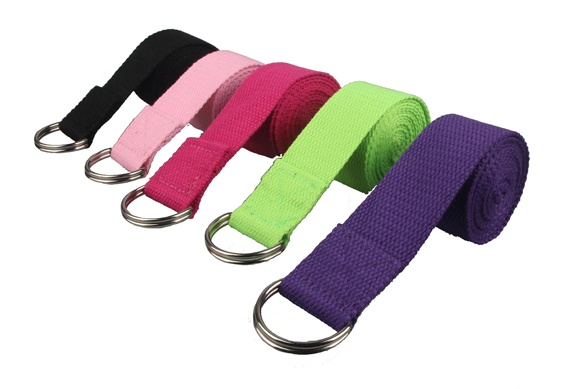 Extra Long Yoga belt Stretching Strap D Ring Straps for pilates