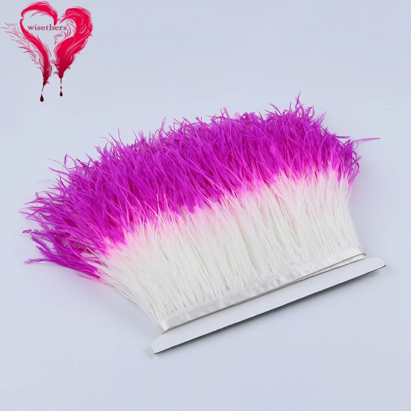 3 white and rose ostrich trims 3