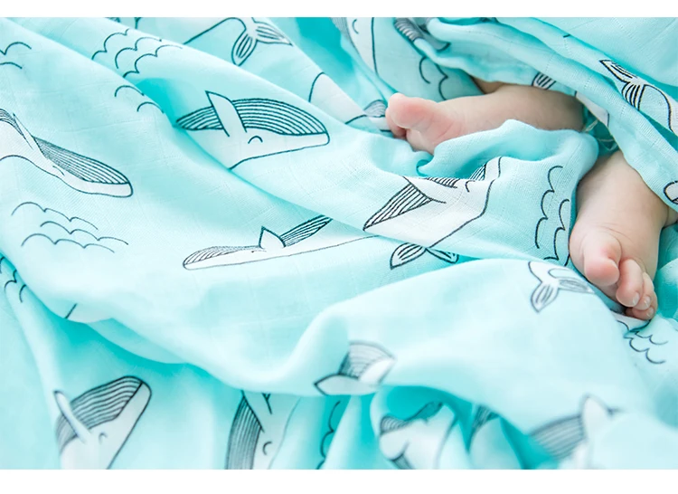 Муслин пеленать бамбук Единорог ребенка ежемесячно одеяло мягкий новорожденных Для ванной полотенца пеленки для младенца коляска одеяло s