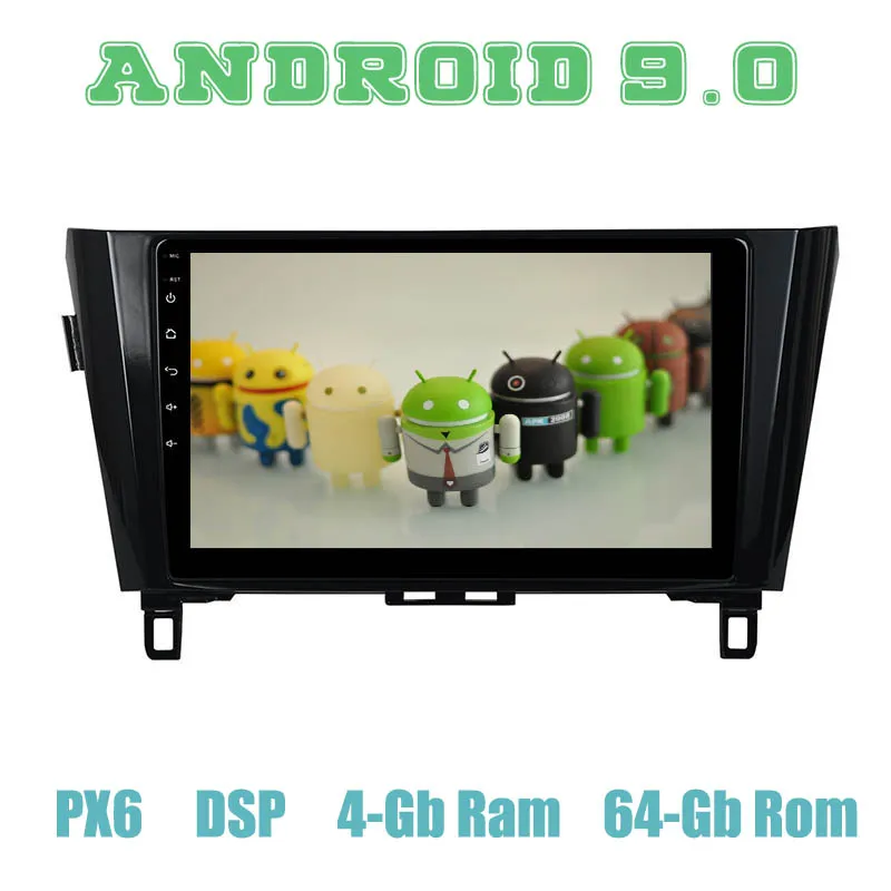 

PX6 10.2" Android 9.0 Car GPS Radio Player for for nissan X-trail Qashqai 2014-2018 with 4+64GB Auto Stereo Multimedia Headunit