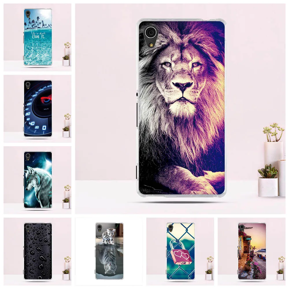 

Back Cover For Sony Xperia M4 Aqua E2303 E2333 Case Silicone TPU Phone Cases Ultra Thin Cute Cat 3D Pattern Shell Animal Fundas