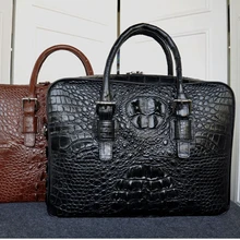Натуральная кожа крокодила кожаный портфель для ноутбука для мужчин сумка Роскошная кожа аллигатора мужская деловая сумка