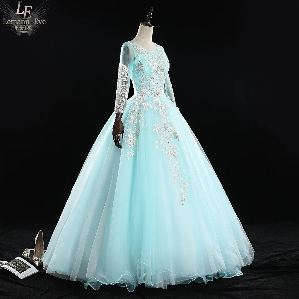 

light blue long sleeve embroidery rococo princess cosplay wonderland medieval dress Renaissance gown queen Victoria Belle Ball