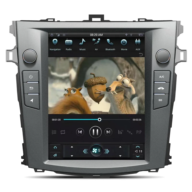 Автомагнитола Tesla с вертикальным экраном 10 4 дюйма Android 6 0 DVD GPS навигацией для Toyota