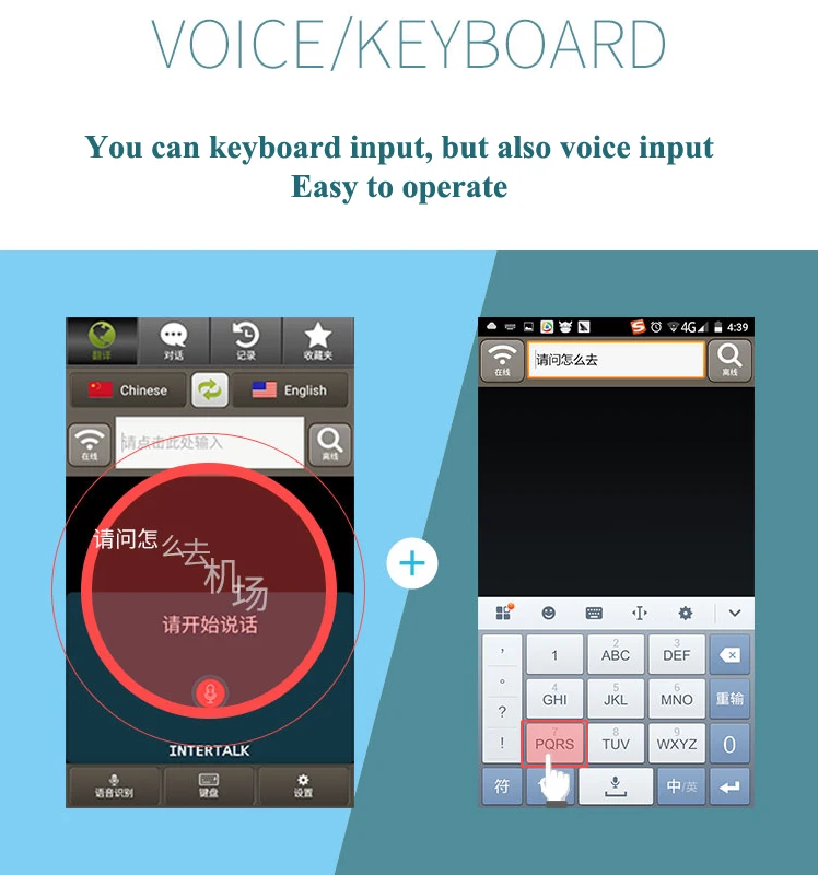 Intertalk 5 "S089 + одновременных Оффлайн переводчик smart голос Лучшие Интерактивные перевод 32 г с сотового телефона звонить в службу поддержки 4G