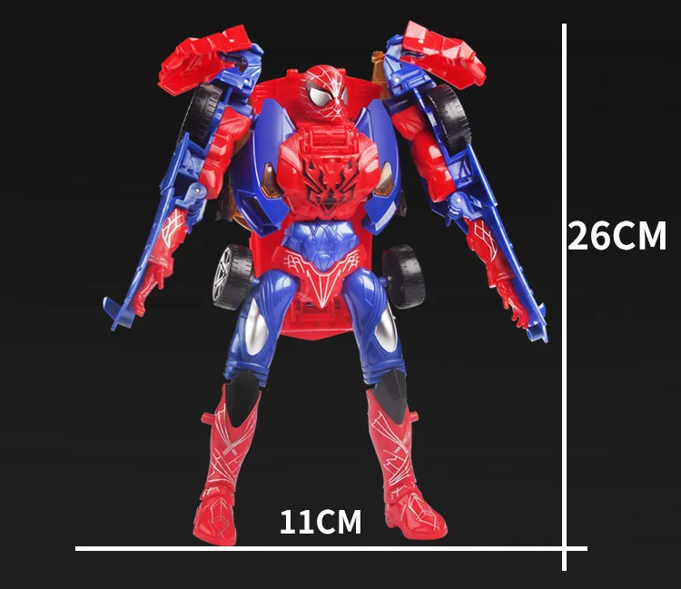 Новая трансформация Человек-Паук Робот в автомобиль модель Трансформация игрушки мальчики образование DIY игрушки подарок