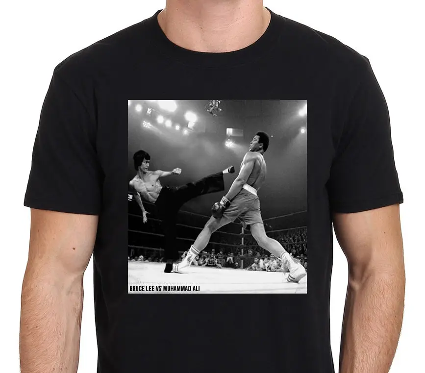 Bruca Yee VS Aly The Boxinger Legend Vintage Men's T-Shirt Size: XS -to- XXL | Мужская одежда