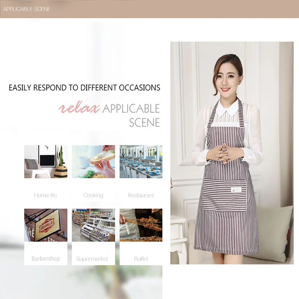 

Cooking Kitchen Apron For Woman Men Chef Waiter Cafe Shop BBQ Hairdresser Aprons Custom Logo Gift Bibs