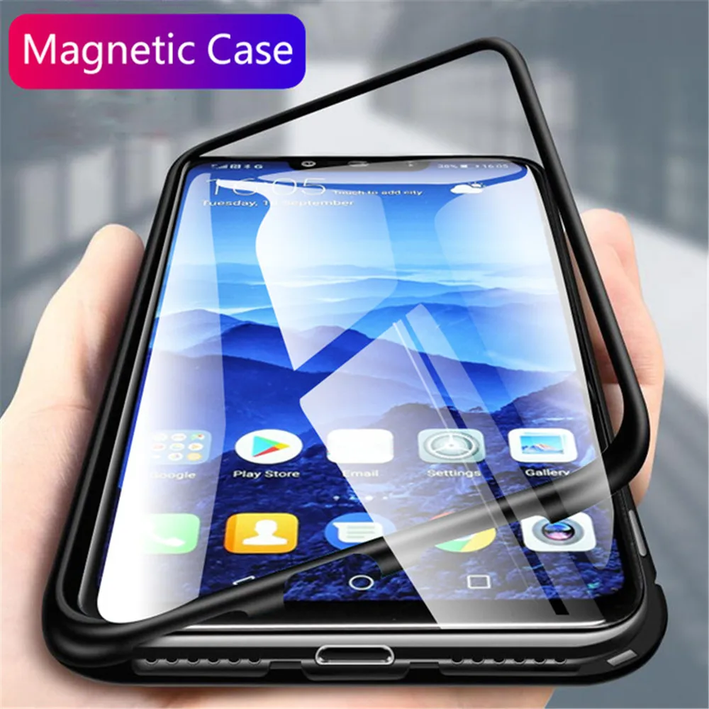 Для huawei Коврики 20X случае магнитная рамка закаленное Galss 20 Lite крышка Защитный бант
