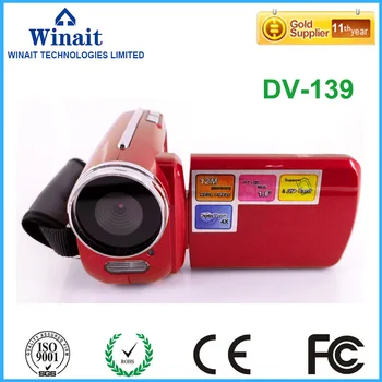 

Winait mini video camera with 1.8" LCD display multi languages 10s self-timer 4x digital zoom hdv camcorder with 32GB memory