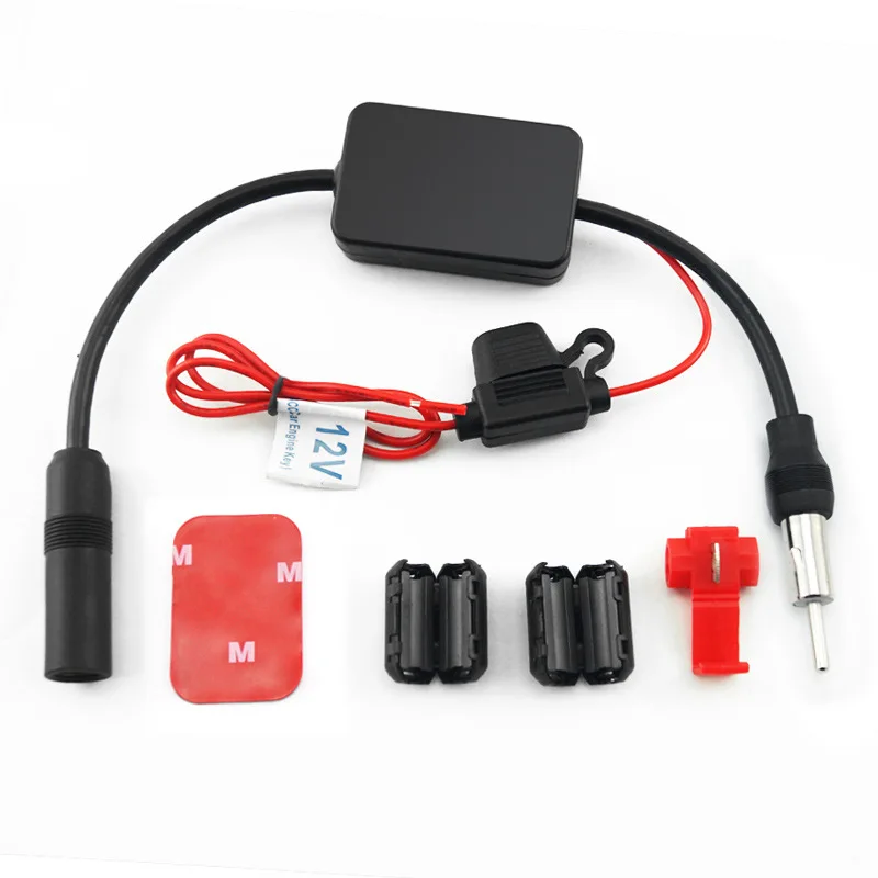 Auto FM/AM Antenna Booster Windshield Mount Antenna Aerials Car Aerial Antenna 12V Car Automobile Radio Signal Amplifier