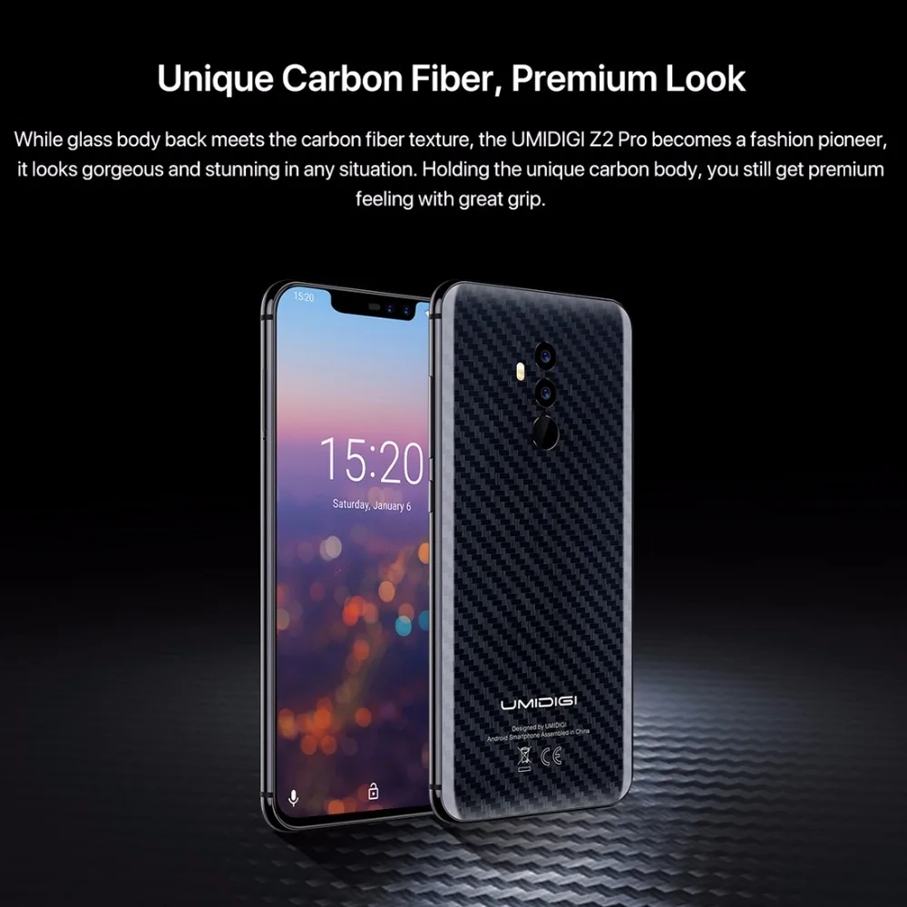 UMIDIGI Z2 Pro Android 8.1 Helio P60 Octa core Smartphone 6.2\