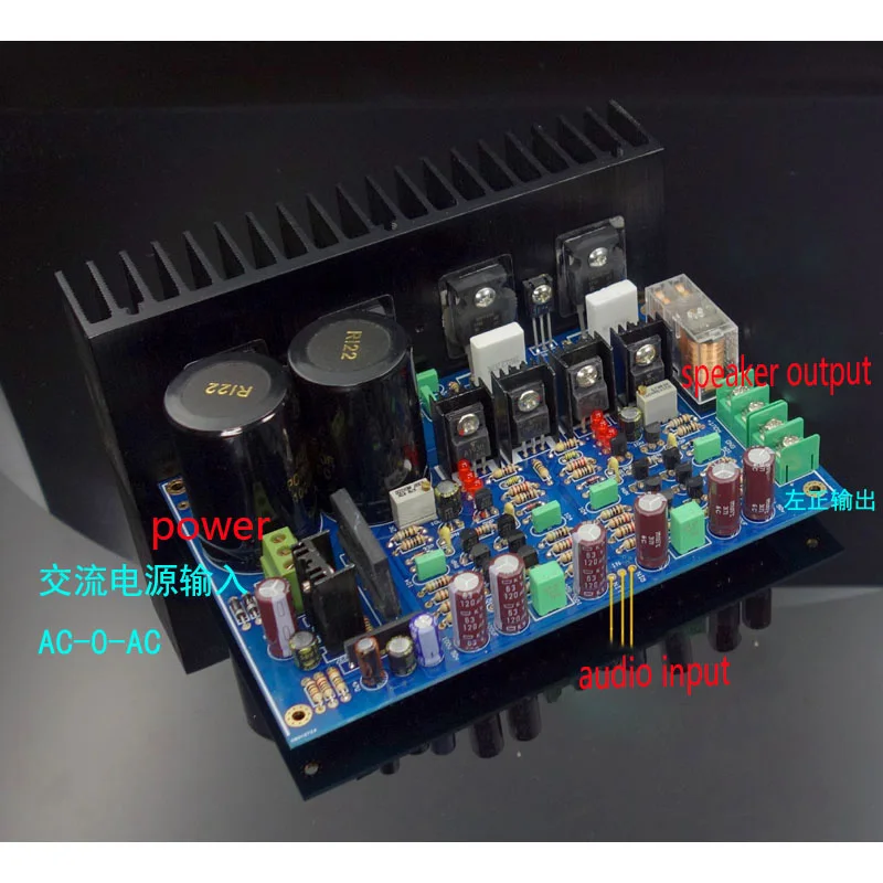 KYYSLB AC Double 16~35V 120W*2 High Power Amplifier Board A3 Full Symmetrical Double Differential Field Effect Tube IRFP240 9240