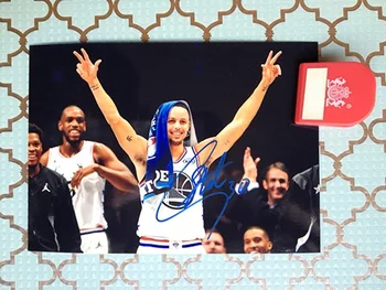 

hand signed Stephen Curry autographed original photo 5*7 autographs in ink 062019