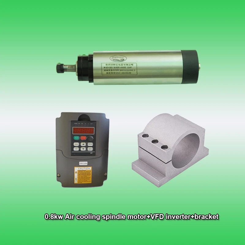 800 Вт 0.8kw 1HP 24000 об/мин ER11 65 мм воздушное охлаждение шпинделя двигатель и 1 5 кВт 3