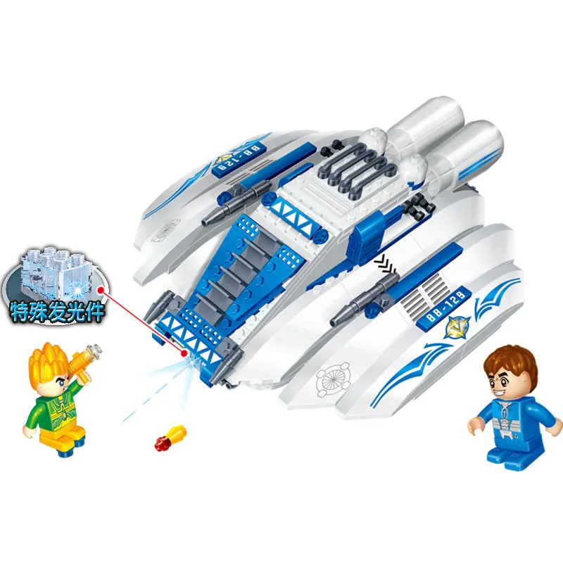 

BanBao 6408 Aviation Circular Space Ship With Light Bricks Educational Blocks Model Building Toy For Children Kids Friend