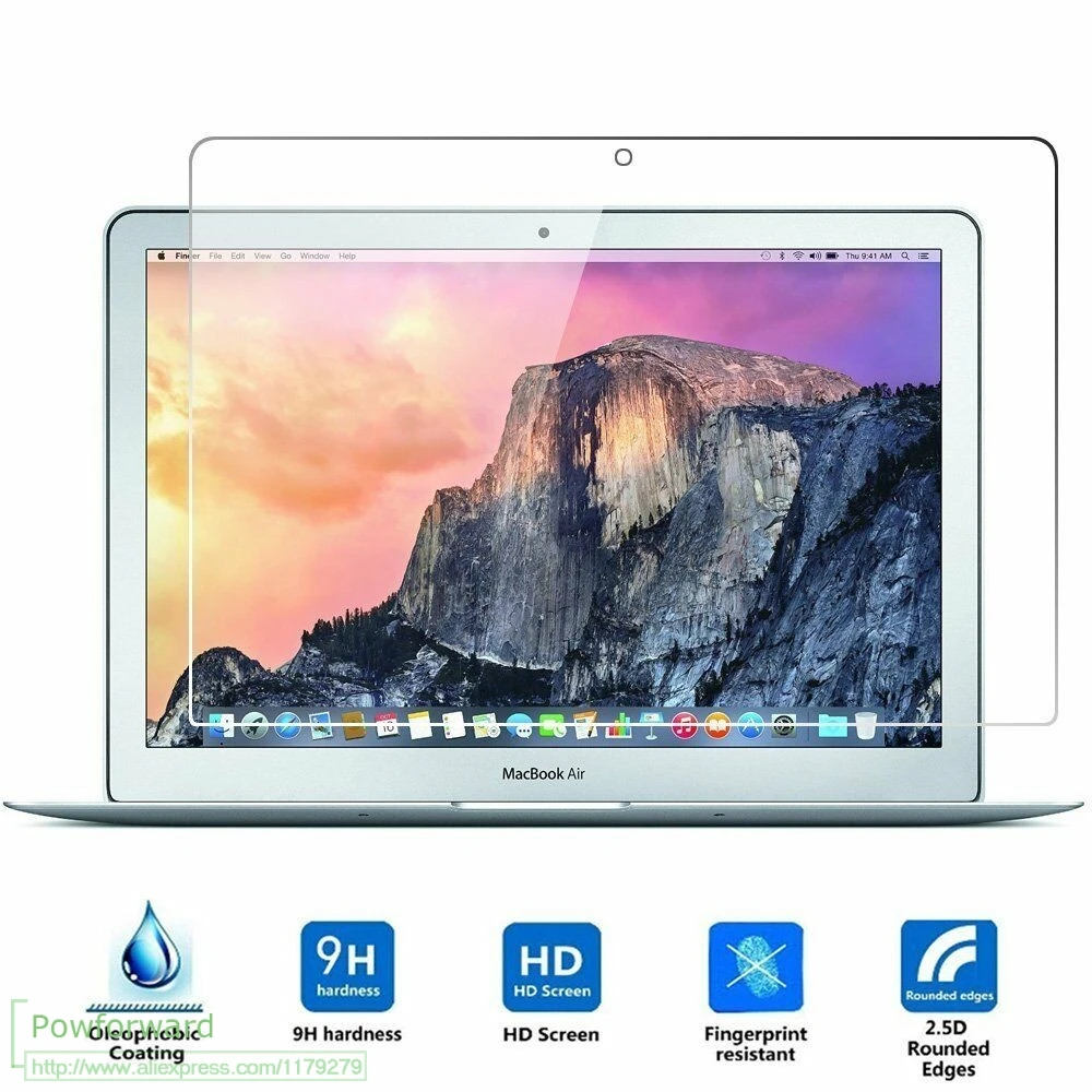 

Glass Screen Protector for Macbook Pro with Retina 13 inch,9H Tempered Guard Film For Mac book model A1502 A1425 MD212 MD213