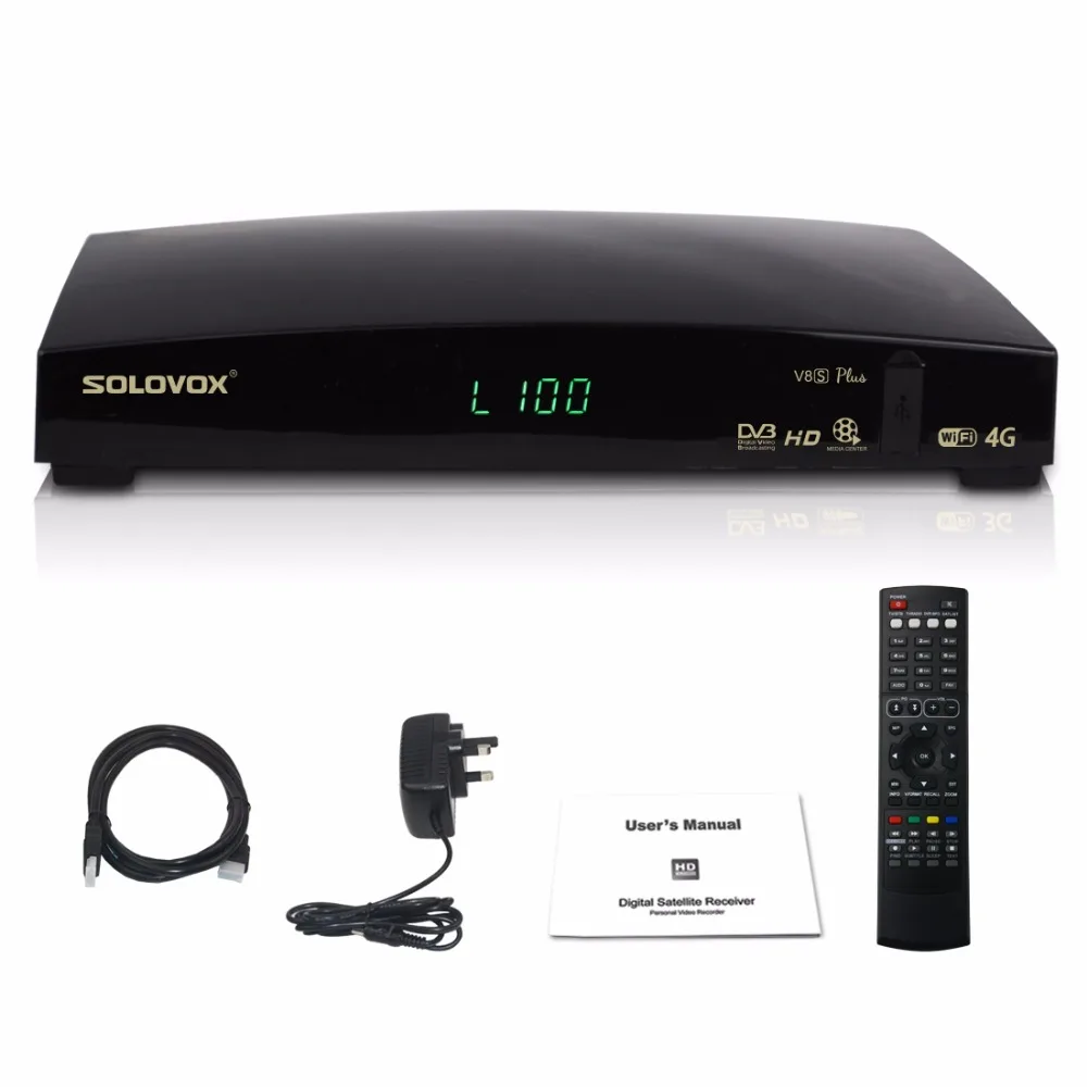SOLOVOX V8S плюс спутниковый ТВ приемник 2USB поддержка Biss ключ веб-ТВ домашний кинотеатр Поддержка CCCAM, колесо ТВ YOUTUBE YOUPORN DLAN