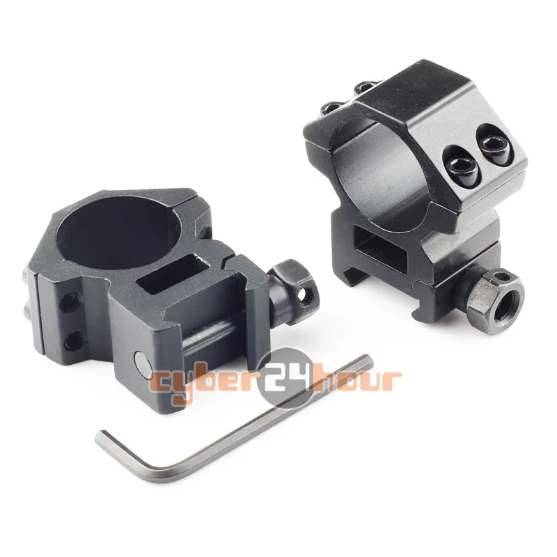 2pcs 25.4mm 1" Medium Profile Rings Fit 20mm Weaver Picatinny Rail