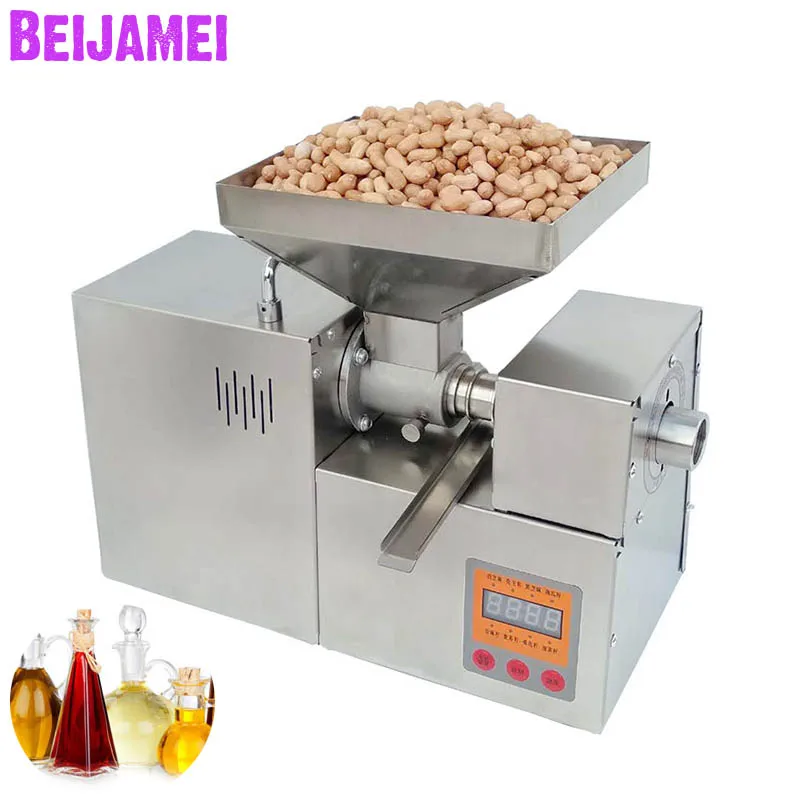 BEIJAMEI высокоэффективный Электрический пресс для свежего масла из нержавеющей стали коммерческий пресс для арахисового масла