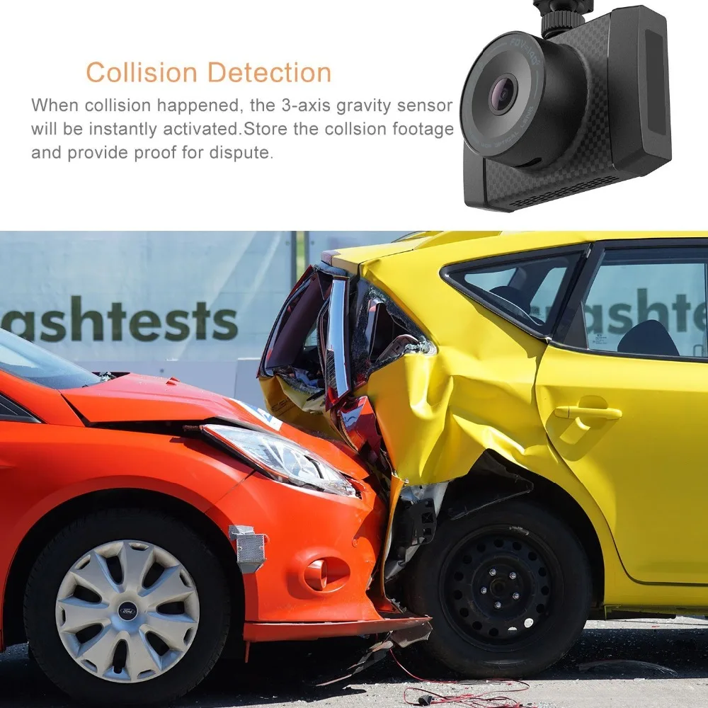  YI Ultra Dash Camera Recorder With 16G Card 140 Wide Angle Resolution Car DVR Dash Cam Voice Contro