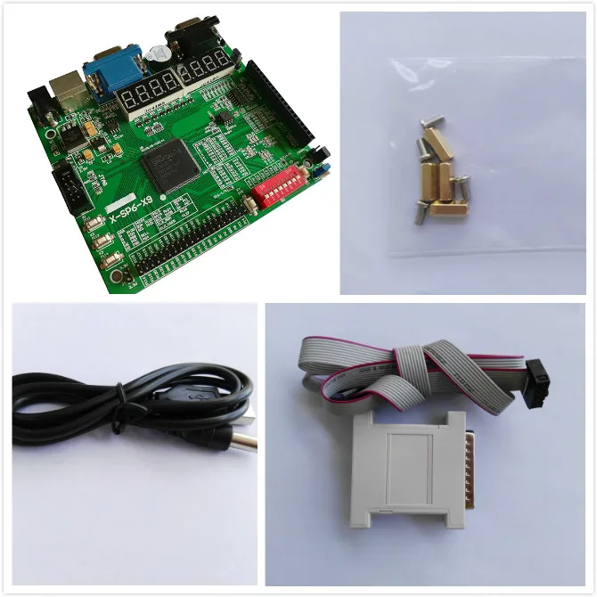 

xilinx fpga development board spartan6 board xc6slx9 board + Parallel Cable III downlaod cable