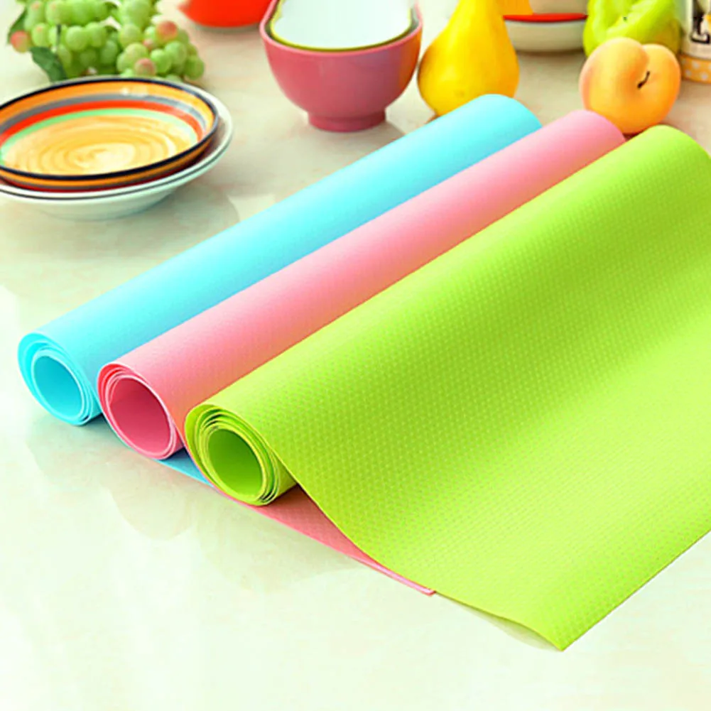 

Silicone Refrigerator Pad Antibacterial Fridge Mats Antifouling Mildew Refrigerator Mats Drawer Wardrobe Mat Washable