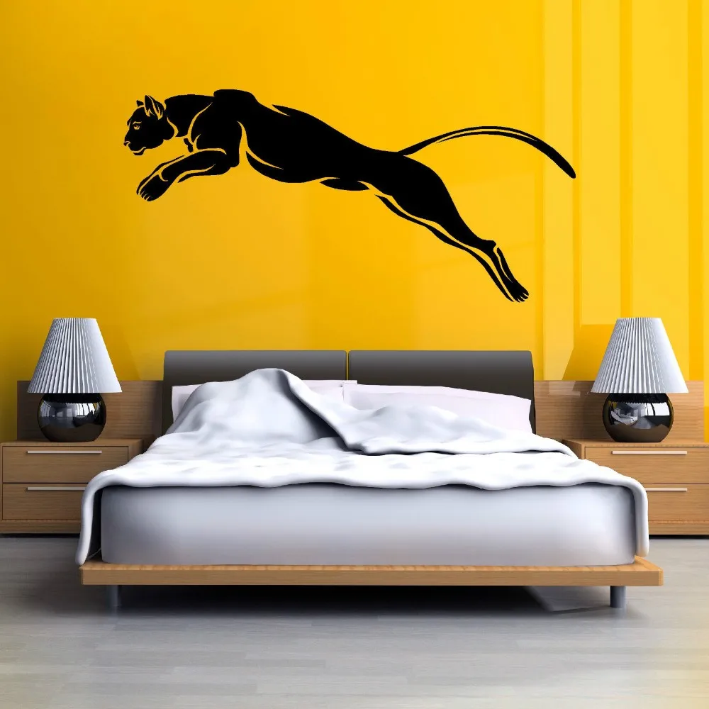 Liar Hewan Hitam Panther Puma Jaguar Cat Vinyl Dinding Decal