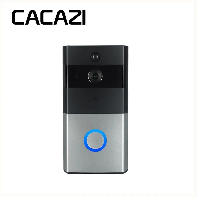 

CACAZI 720P Wireless WiFi Video Doorbell Intercom Remote Monitoring Camera Night Vision Two-Way Audio Waterproof +Indoor Button