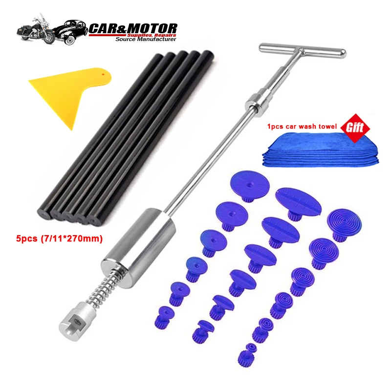 

Pdr Tools Paintless Dent Repair Dent Puller Kit Dent Removal Slide Hammer Glue Sticks Reverse Hammer Glue Tabs For Hail Damage