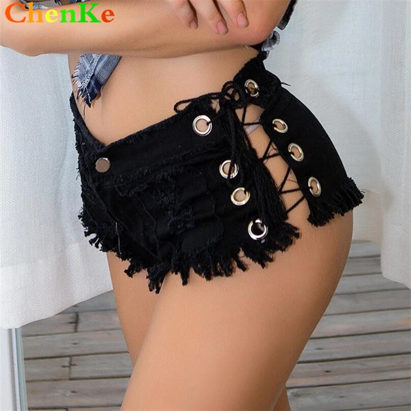 ChenKe/пикантные джинсовые шорты с завышенной талией для девочек, Короткий танец диско, белые шорты для танцев, шорты для мытья талии, короткий пляжный ночной клуб короткое Jans