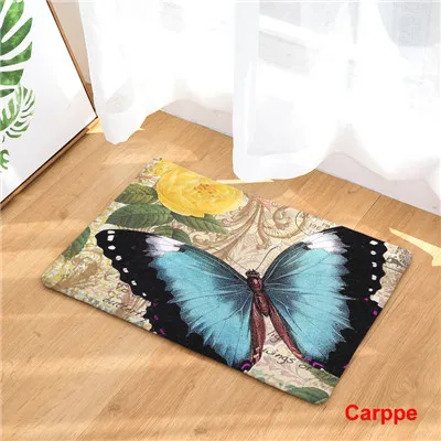 Новые ковры с принтом бабочки, Нескользящие кухонные коврики для дома, гостиной, коврики 40x60 см - Цвет: 7