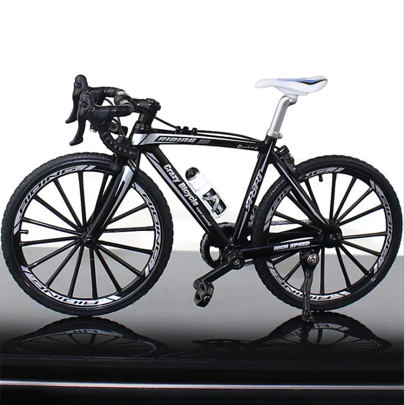 Modelo de bicicleta oficina curvada modelo de bicicleta de carretera aleación simulada carreras mini bicicleta fundida a presión Escala 1:10 juguete de metal en miniatura juguetes escritorio 