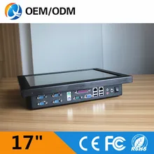 Desktop computer17 inch all in one pc with intel D525 touch screen resolution 1280×1024 industrial computer with 2GB RAM 32G SSD