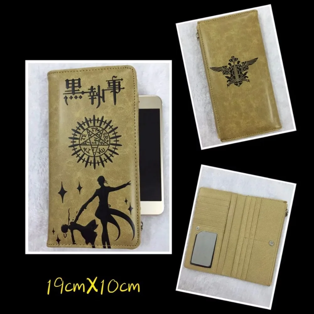 

Anime Bleach Kuroshitsuji Black Butler Wallets cartoon pattern pu purse Cute friend gifts wallet Periphery accessories