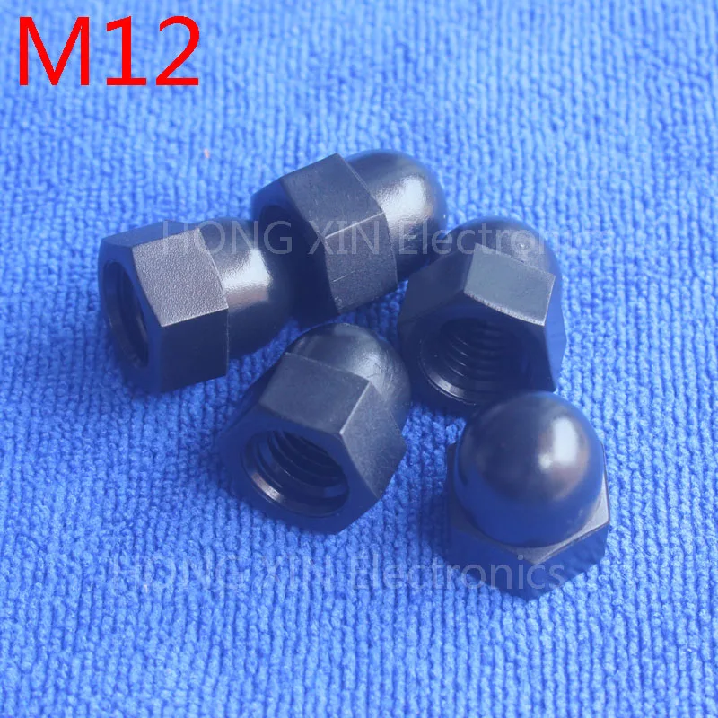 M12 1 pcs Black Nylon acorn nuts /12mm Protection Dome Head hex Cover