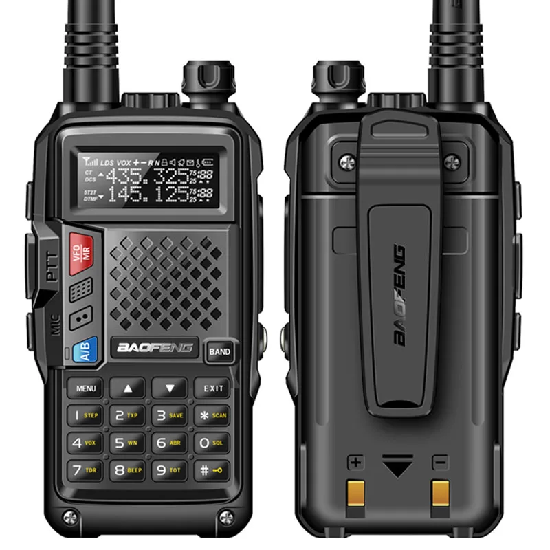 2 шт. BAOFENG BF-UVB3 PLUS Walkie Talkie 8 Вт UHF/VHF Двухдиапазонный 10 км длинный диапазон толстый аккумулятор несколько режимов зарядки радио