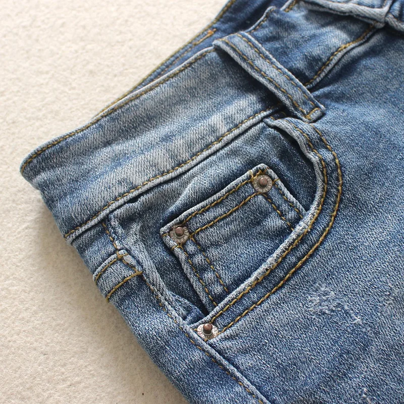 Светильник синие женские джинсовые шорты Лето Весна низкая талия отбеленные прямые джинсы английский стиль хлопок джинсовые шорты 8588