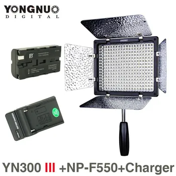

Yongnuo YN300 III 5500K CRI95 LED Video Light with NP-F550 Battery & Charger DSLR Camera Photography Photo Studio lighting Lamp