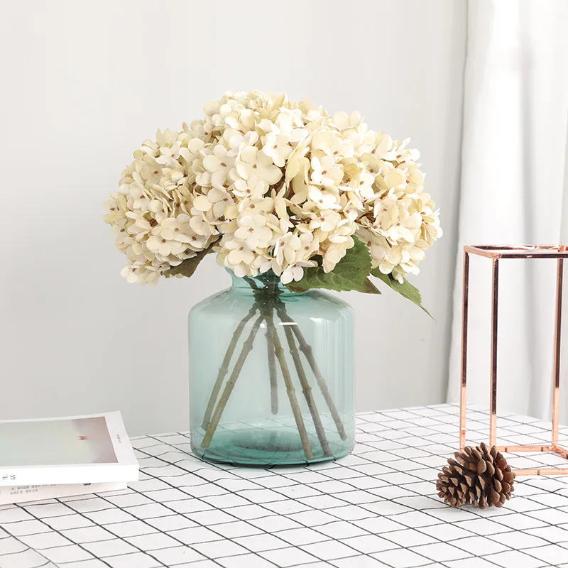 

Klonca Luxury Silk Flower 35cm 10pcs/lot Fake Flower Artificial Hydrangea Bouquet Wedding Road Guide Flower Home Decor