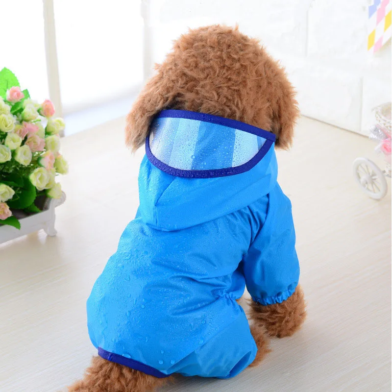 Pet Dog Rain Coat Clothes Puppy Casual Waterproof Jacket Hooded