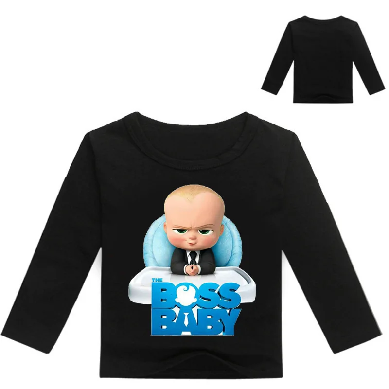 BOSS BABY/детская одежда Топ для девочек и мальчиков короткие футболки для подростков, повседневные рубашки для малышей, костюм детская одежда, футболка, топы