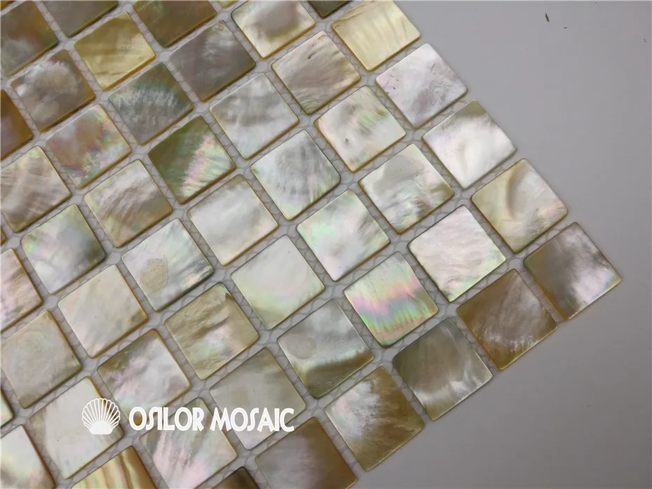 Натуральный желтый mother of mosaic плитка раковина мозаика для ванной комнаты и кухни