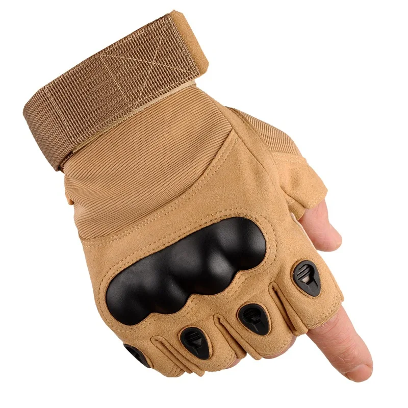 В стиле милитари прочные перчатки без пальцев съемки Пейнтбол Airsoft велосипедов Motorcross армейские с твердыми костяшками половины пальцев перчатки
