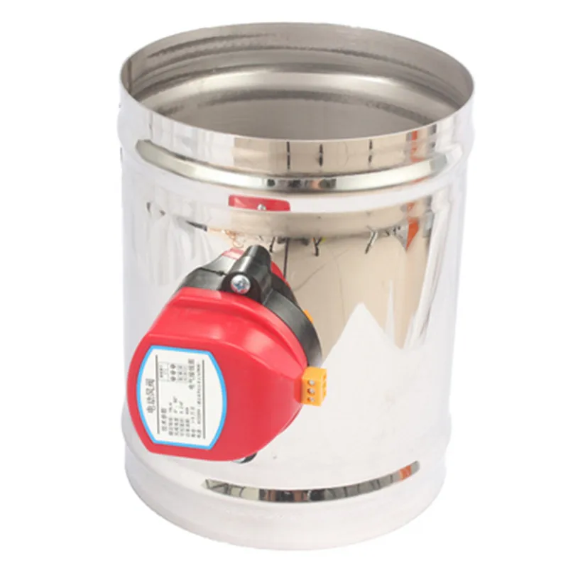 HVAC " Электрический воздуховод из нержавеющей стали моторизованная Демпферная заслонка обратный клапан воздушный Соленоидный клапан для вентиляции 200 мм 220 в 12 В 24 В